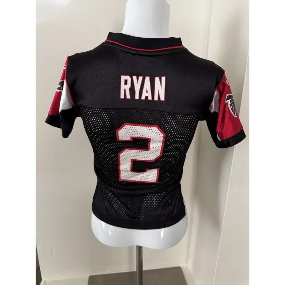 Reebok Atlanta Falcons Matt Ryan #2 Youth Jersey Size 4 Black Red NFL On Field